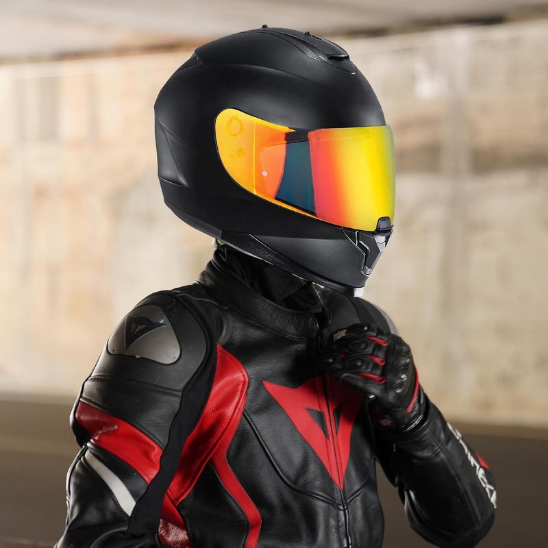 VCOROS C70 Motorcycle Helmet Shield For FG-17 FG-ST IS-17 HJ20M Full Face Helmet Visor Shield Accessories (Chrome Red) - Image 3